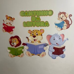 PAINEL CANTINHO DA LEITURA ANIMAIS
