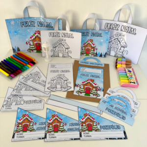 KIT CAPA TEMA CASINHA DE NATAL